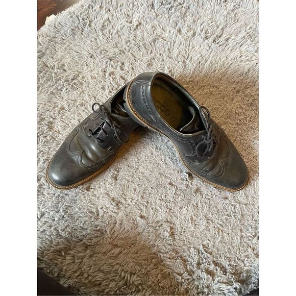 Ecco mens wingtip‎ leather shoes size 10/10.5 main image 2